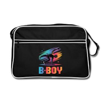 B-Boy Breakdance Streetstyle Breakdancer - Retro Bag - black/white - Front