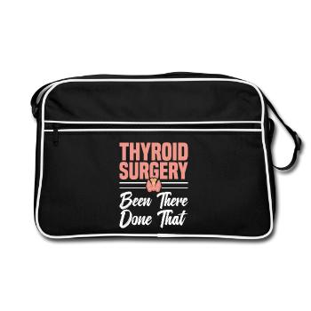 Articles pour la chirurgie d’ablation de la thyroïde Réparation de la thyroïde - Sac Retro - noir/blanc - Devant