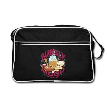 Sourdough Bubbly Mood Bread Baking Baker - Retro Bag - black/white - Front