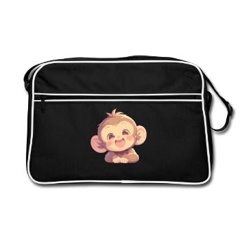 Macaque Macaque - Retro Bag - black/white - Front