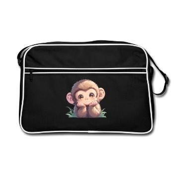 Macaque Macaque - Retro Bag - black/white - Front