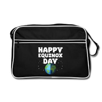 Happy Equinox Day Easter Ostara Pagan Easter - Retro Bag - black/white - Front