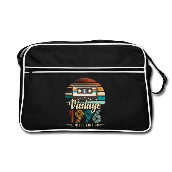30-jähriges Jubiläum 1996 Geburtstagsgeschenk - Retro Tasche - Schwarz/Weiß - Vorne