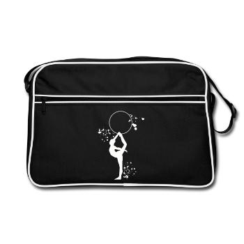 Gymnastics Hoops Rhythmic Gymnastics - Retro Bag - black/white - Front