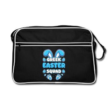 Greek Easter Squad Pascha Happy Easter - Retro Bag - black/white - Front