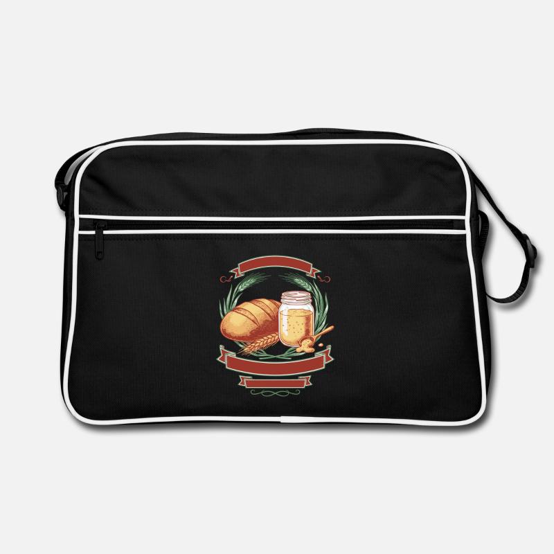 sourdough Bread Baking Baker Sourdough Starter Jar Retro Bag