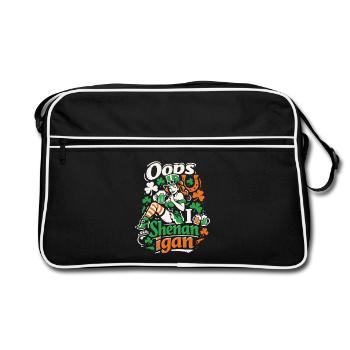 Oups, je fais des bêtises La fille de la Leprechaun St Patrick - Sac Retro - noir/blanc - Devant