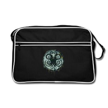 Cthulhu-Symbol Lovecraft Kosmischer Horror - Retro Tasche - Schwarz/Weiß - Vorne