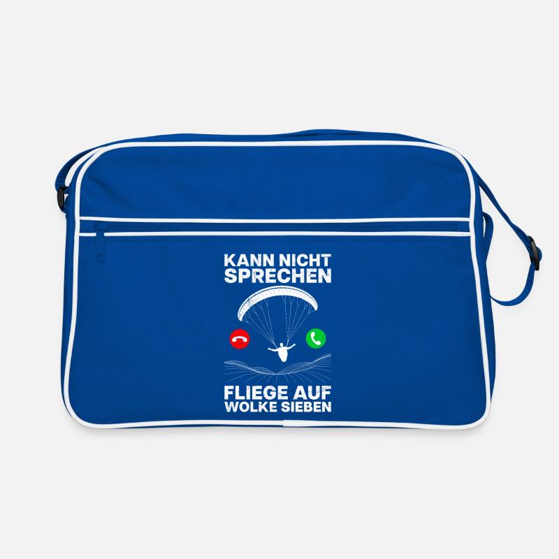 Paragliding Flight CAN'T SPEAK FLY Funny Retro Bag