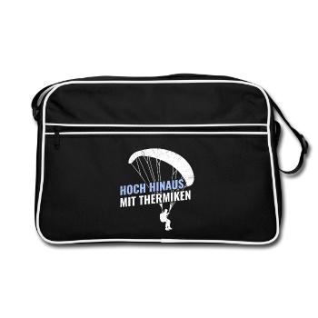 Parapente HAUT AVEC DES THERMIQUES Drôle - Sac Retro - noir/blanc - Devant