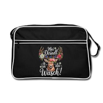 Chemise Dirndl de remplacement Haut traditionnel pour femmes - Sac Retro - noir/blanc - Devant