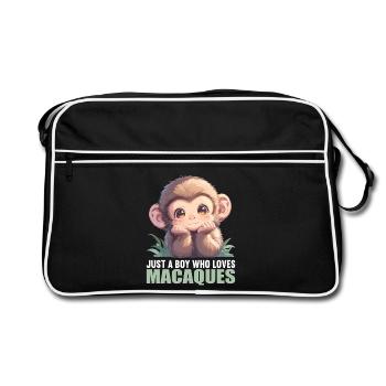 Macaque Macaque - Retro Bag - black/white - Front