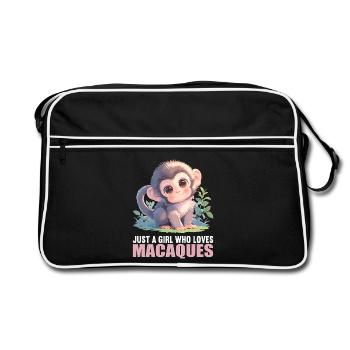 Macaque Macaque - Retro Bag - black/white - Front