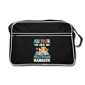  Au Pair Lover Babysitter Au Pair Appreciation - Retro Bag - black/white - Front