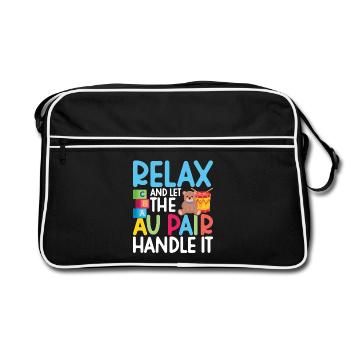 Au Pair Must Haves Babysitter Appreciation Nanny - Retro Bag - black/white - Front