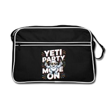 Mode Yeti Party – Monstre de fête drôle - Sac Retro - noir/blanc - Devant