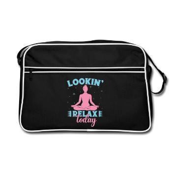 Yoga Lookin Relax Today Funny Yoga - Retro Bag - black/white - Front