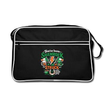 Tu as été frappé par le trèfle | La Saint-Patrick - Sac Retro - noir/blanc - Devant