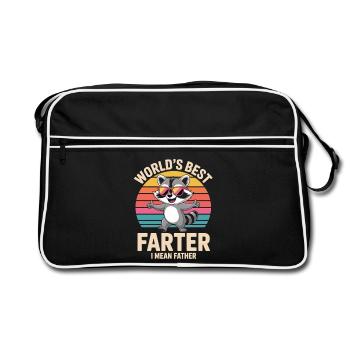 T-shirt Raton laveur de la fête des pères – Le meilleur pet du monde - Sac Retro - noir/blanc - Devant