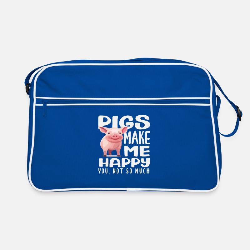 Les cochons me rendent heureux, pas toi Sac Retro