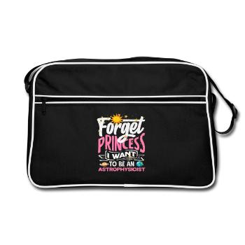 Oublie la princesse, je vais devenir astrophysicien. - Sac Retro - noir/blanc - Devant