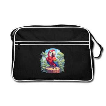 Macaw's Era - Retro Bag - black/white - Front