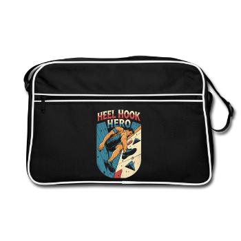 Escalade en salle, escalade en salle, Heel Hook Hero - Sac Retro - noir/blanc - Devant