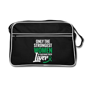 Chirurgie de transplantation par donneur de foie Récupération du foie - Sac Retro - noir/blanc - Devant