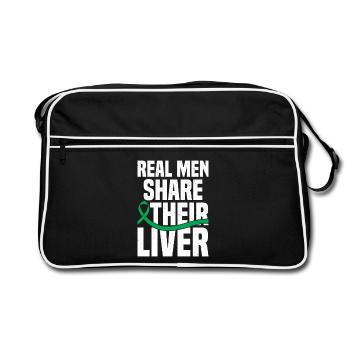 Survivant d’une transplantation hépatique Don d’organes - Sac Retro - noir/blanc - Devant