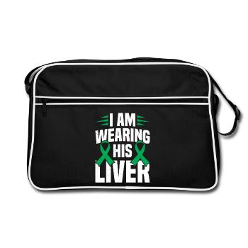  Liver Donor Transplant Recovery Organ Donor Liver - Retro Bag - black/white - Front