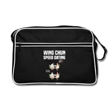 Instructeur de l’école d’enseignants de Wing Chun Leçon de Kung - Sac Retro - noir/blanc - Devant
