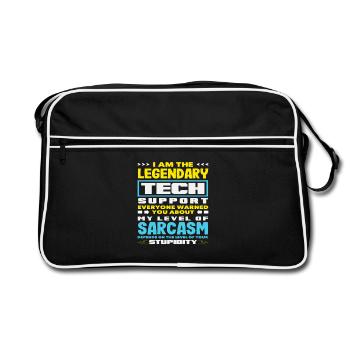 Legendary Tech Support Sarcasm IT Admin - Retro Bag - black/white - Front