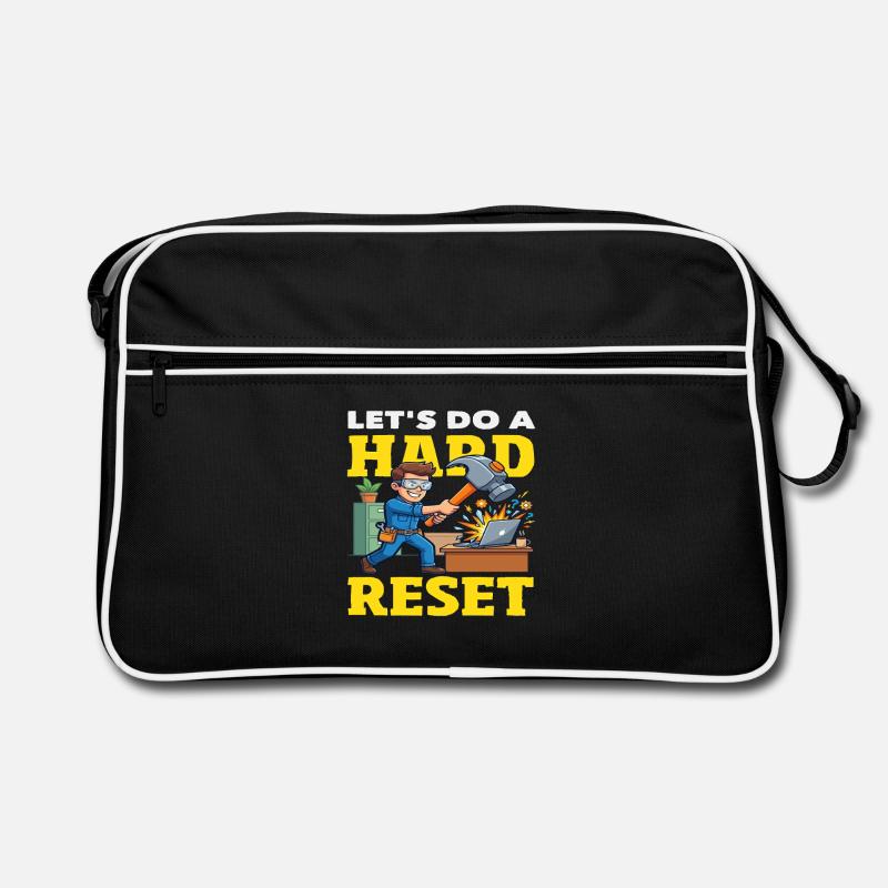 Let's Make a Hard Reset Hammer Computer Retro Bag
