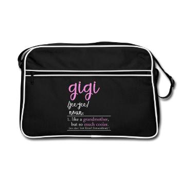 Gigi Definition Funny Grandma Shirt - Retro Bag - black/white - Front