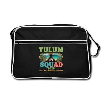 Vacances 2026 de l’équipe de Tulum - Sac Retro - noir/blanc - Devant
