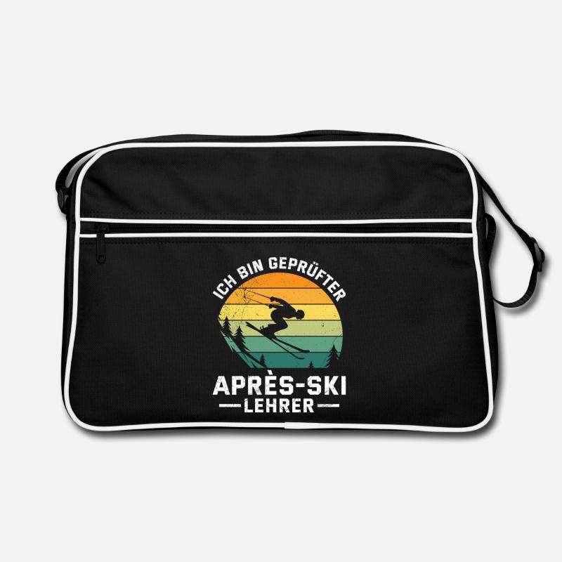 Ski Lehrer ICH BIN GEPRÜFTER APRES-SKI LEHRER Retro Tasche