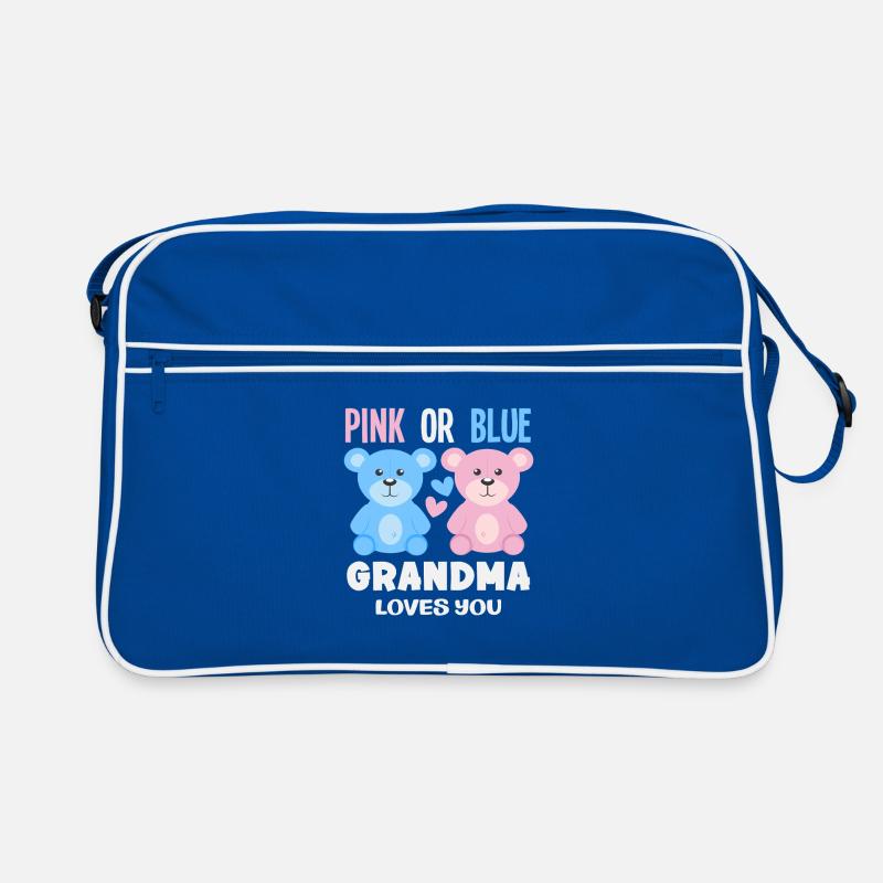 Pink Oder Blau Oma Liebt Dich Retro Tasche