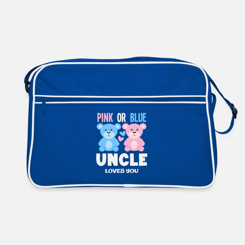 Pink Oder Blau Onkel Liebt Dich Retro Tasche