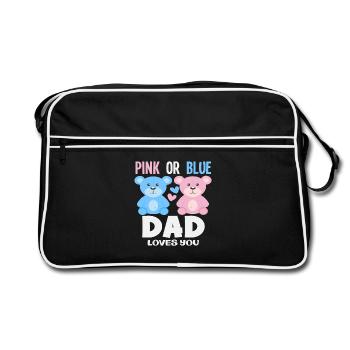 Papa rose ou bleu t’aime - Sac Retro - noir/blanc - Devant