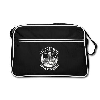 Teacher Humor Design for Annoyed Teachers - Retro Bag - black/white - Front