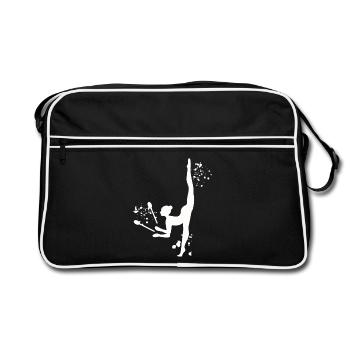 Gymnaste avec massues Gymnastique rythmique - Sac Retro - noir/blanc - Devant