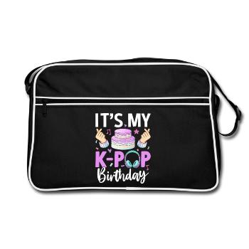 C’est mon anniversaire K-Pop - Sac Retro - noir/blanc - Devant