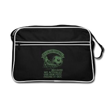 Funny Soccer 90 Minutes Football - Retro Bag - black/white - Front
