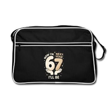 Conception amusante pour la célébration du 67e anniversaire - Sac Retro - noir/blanc - Devant