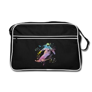 Alpine skiing Winter sports Nordic skiing - Retro Bag - black/white - Front