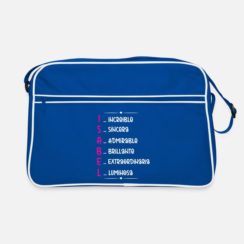 Isabel Name Personalisiertes Geschenk Retro Tasche