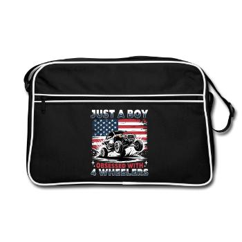 UTV Tout-Terrain Boy Men 4 Wheels Side by Side - Sac Retro - noir/blanc - Devant