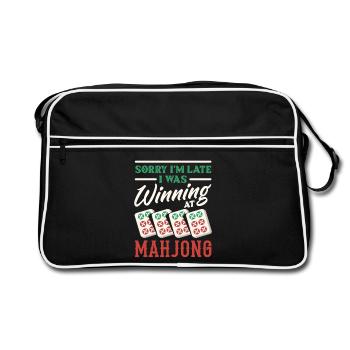 It's Mahjong Time - Retro Bag - black/white - Front