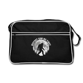 Bigfoot Sasquatch Yeti Cryptid Creatures Big Foot - Retro Bag - black/white - Front
