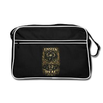 Fairycore Fairy Gothic Unseen But Real - Retro Bag - black/white - Front